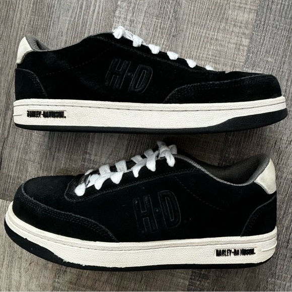 Harley Davidson Suede Steel Toe Shoes, EUC - Picture 5 of 16